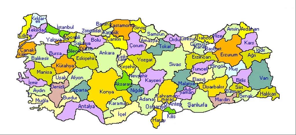 turkiye iller haritasi turkiye iller haritasi