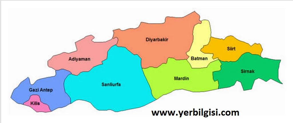 guney dogu anadolu haritasi guney dogu anadolu haritasi