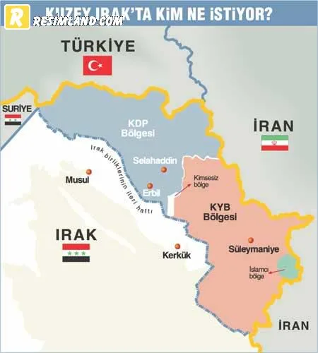 kuzey irak haritasi