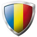 romania flag on metal shiny_small