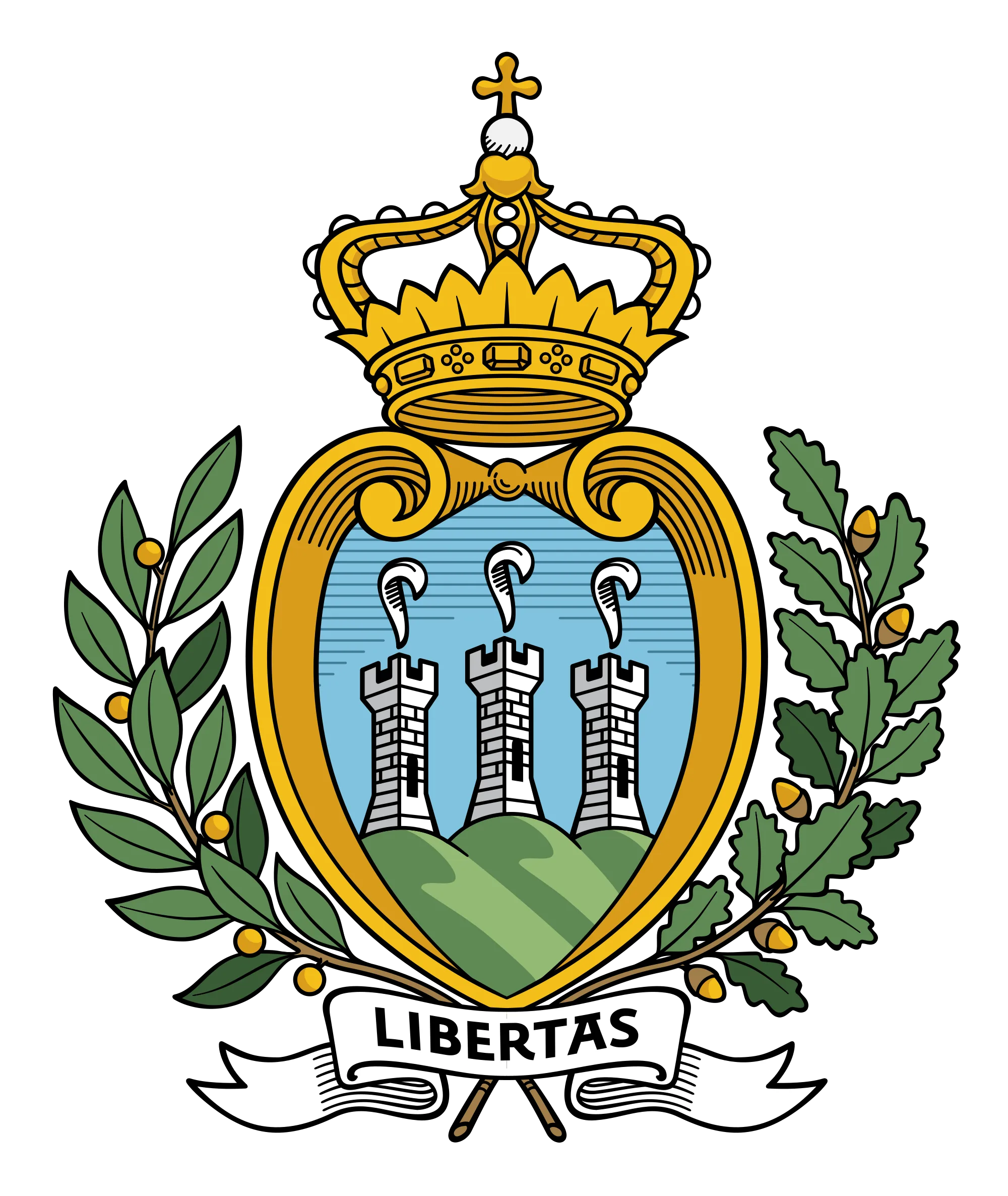 2000px Coat_of_arms_of_San_Marino.svg 2000px Coat_of_arms_of_San_Marino.svg